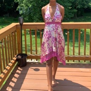 satin, dainty and floral summer dress
